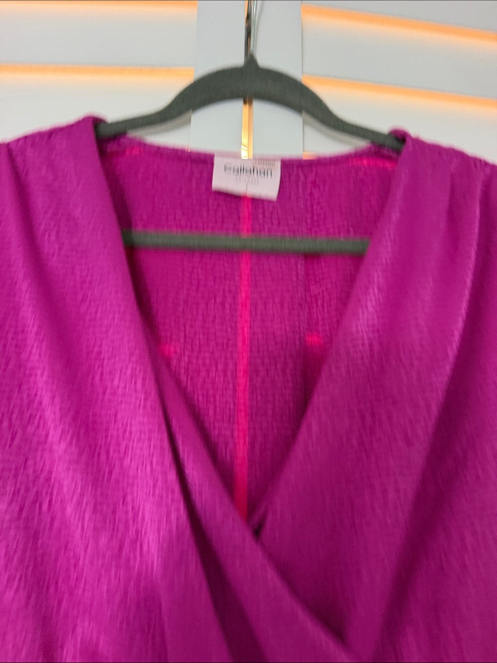 Callahan Fuchsia Wrap-Front Tunic - Picture 4 of 4